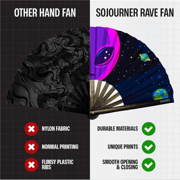 Large Folding Fan Alien - Picture 3 of 6